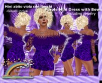 Purple Mini Dress with Bows (Mini abito viola con fiocchi )