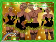 Gold Flower Dress  (Vestito Fiori Oro)
