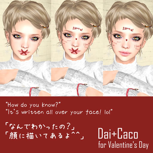 [D+C] Face tattoos for Valentine's day! with Strawberry Chocolate!!