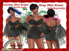Grey Mini Dress (Vestito Mini Grigio )