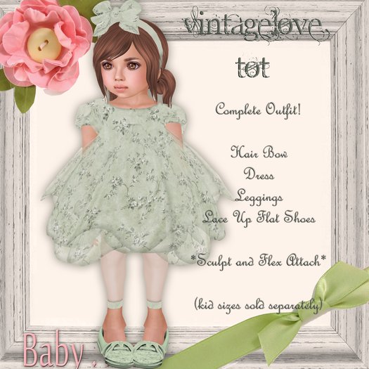 *Baby Pie* VintageLove Adorable Girl's Tiny Tot's Outfit!  Complete Floral Dress Ensemble!  Spring or Easter Dress! 