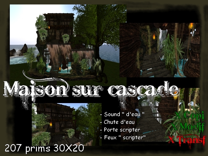Maison etages sur cascade 