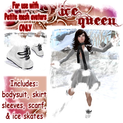 Ice Queen - White    *FOR PETITES MESH AVATARS*