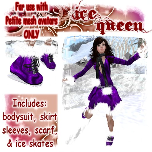 Ice Queen - Purple    *FOR PETITES MESH AVATARS*