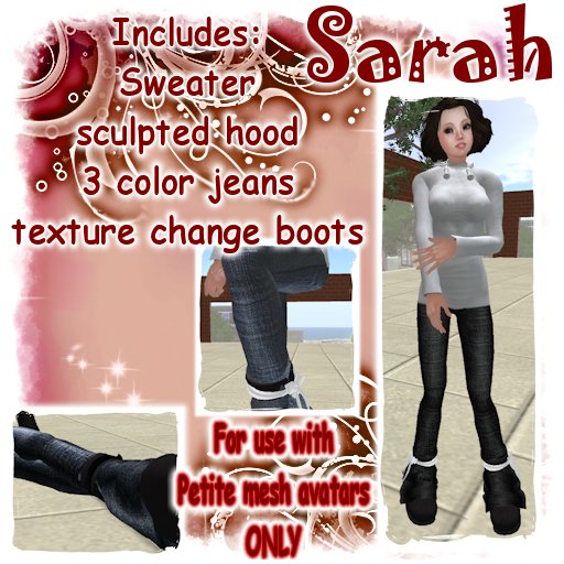 Sarah - White    *FOR PETITES MESH AVATARS*
