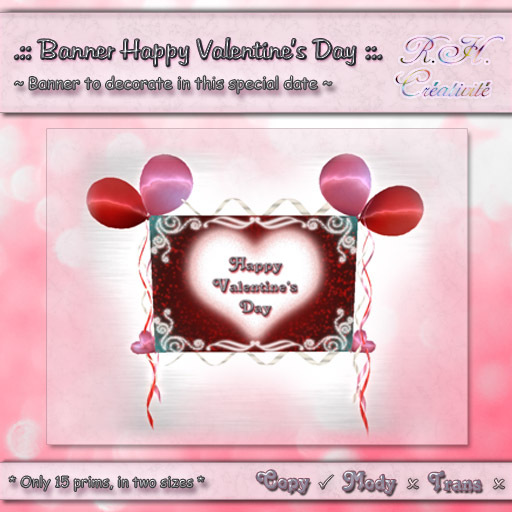 .:: ♥ Banner Happy Valentine's Day ♥ ::. (2 sizes / In 4 languages) 