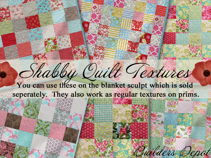 FULL PERM Shabby Quilt Textures