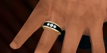 TM Mens Timeless Elegance Wedding Band - Gem and Metal Change and Resize
