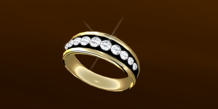 Troymart Timeless Elegance Right-Hand Band Ring  - Metal and Gem Color Change - Resize