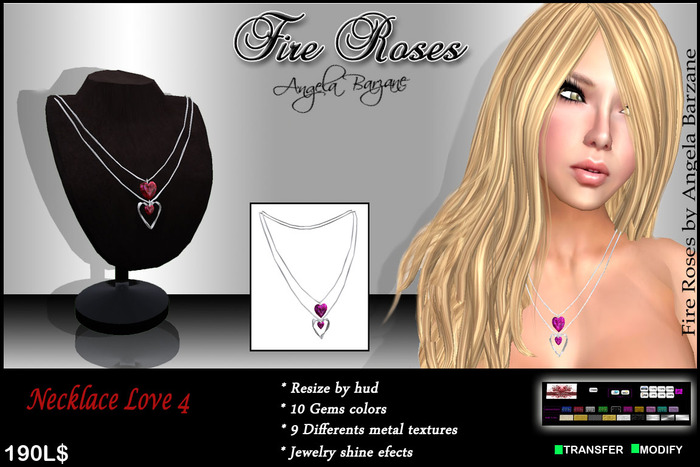 fR-Neclace woman 4 necklace, valentine, heart
