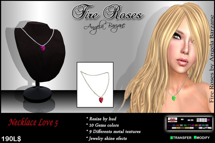 fR-Neclace woman 5 necklace, valentine, heart, LOVE, GIFT, FREE, DOLLARBIE