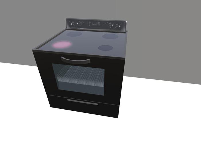 Black Glass top stove/oven