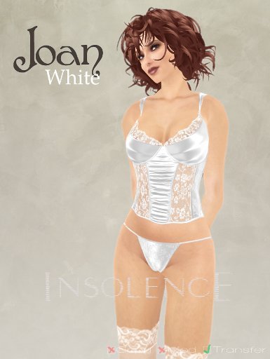 Joan White Satin Lingerie Ensemble by INSOLENCE Boxed