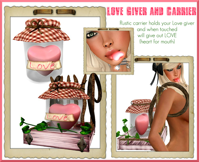 Floor Candy " Love Giver"  rustic backpack