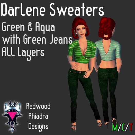 Darlene Sweaters, Greens