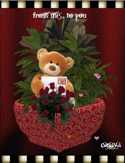 CAS- Valentine basket with Flowers