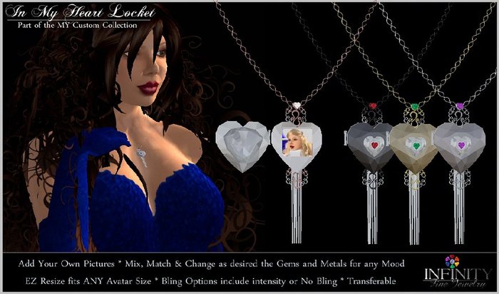 *INFINITY* In My Heart Locket with MYDesign - ADD Your Pictures