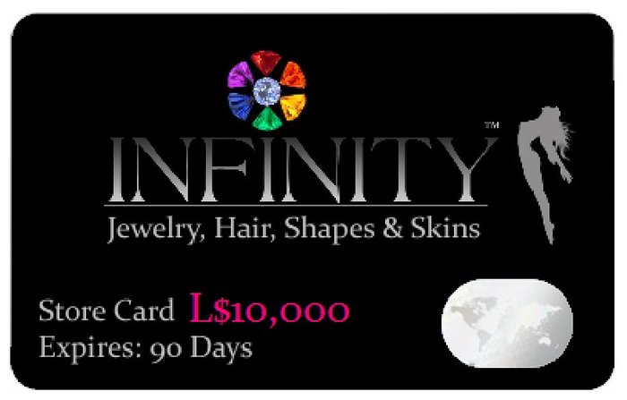 * INFINITY * Store Gift Card L$10,000