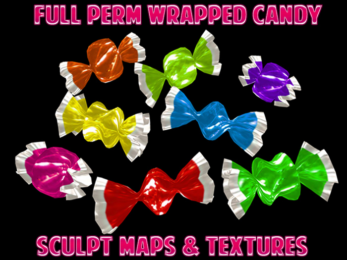 FULL PERM Wrapped Candy Sculpt Maps & Textures