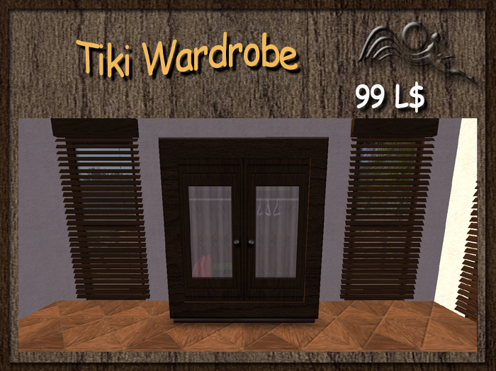 [Summer Feeling] - Tiki Wardrobe Clothing cabinet Dresser with Deco - Bedroom Furniture
