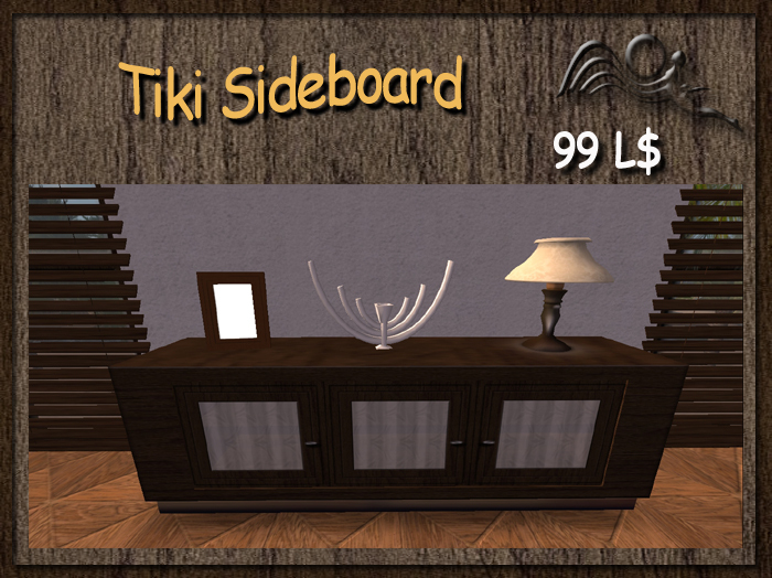 [Summer Feeling] - Tiki Sideboard cabinet with Deco - Living Room Furniture