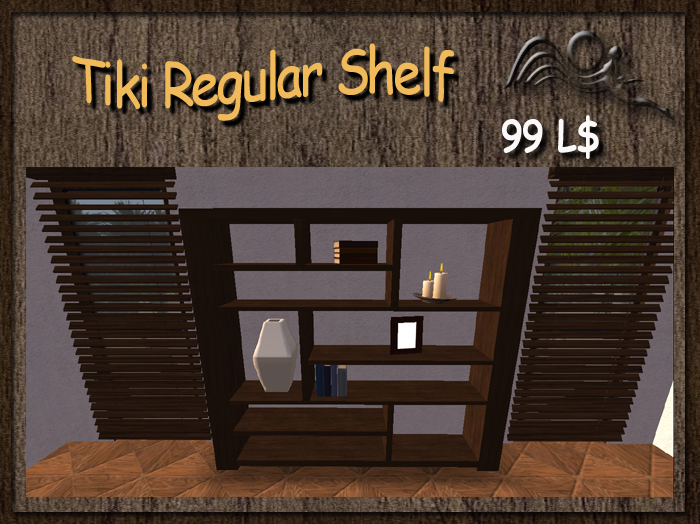 [Summer Feeling] - Tiki Regular Shelf Bookcase with Deco - Living Room Furniture
