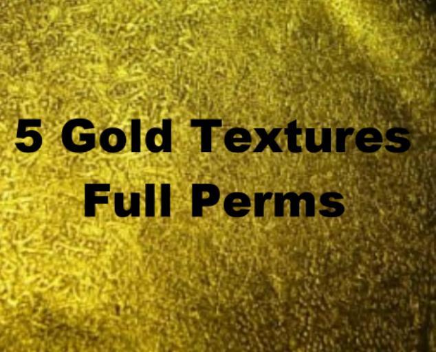 5 Gold Textures Full Perms
