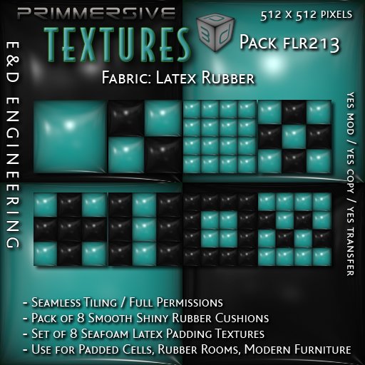[FLR213] 8 Seafoam Latex and Black Latex Cushion Textures Seafoam Latex Textures Vinyl Textures by E&D ENGINEERING