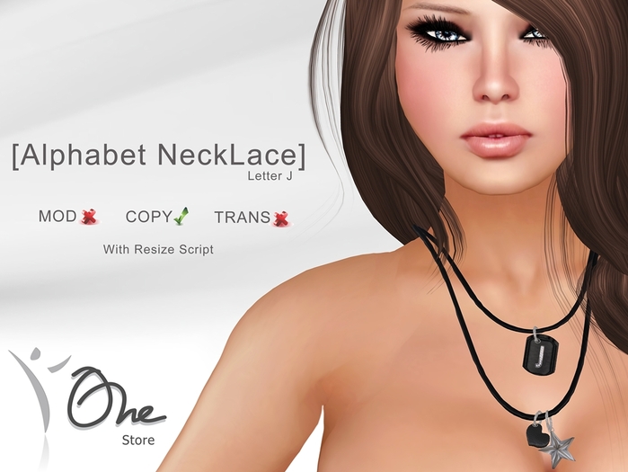 :: One Store :: [Alphabet NeckLace] J