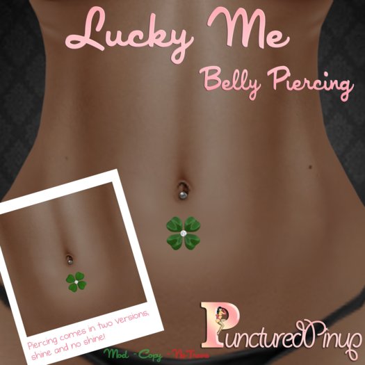 [PuncturedPinup] Lucky Me Belly Piercing