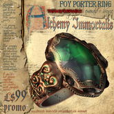 (Transferable) "Foy Porter" Ring, Emerald+Bronze (Promo price only $99!)