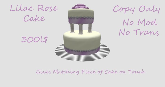 Lilac Rose Wedding Cake - Low Prim!