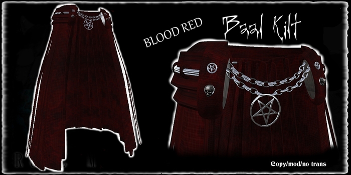 baal  Kilt Blood Red