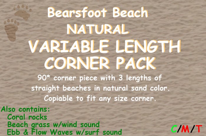 Bearsfoot Beach Natural Variable Corner Pack