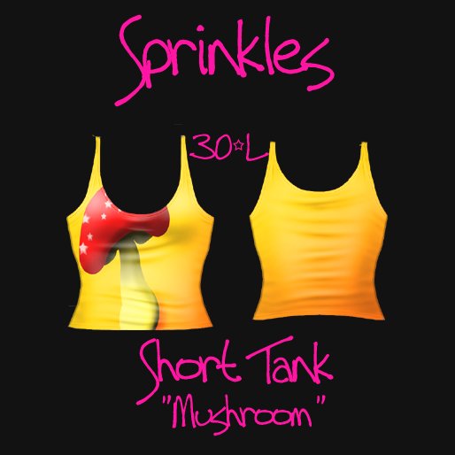 Sprinkles - Mushroom Short Tank