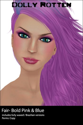 :: Dolly Rotten :: 2012 Skins :: Bold Pink & Blue :: Fair