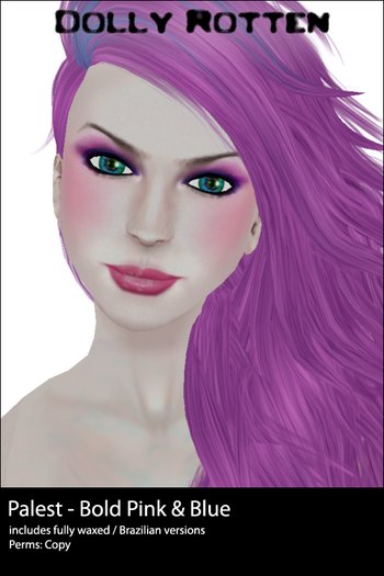 :: Dolly Rotten :: 2012 Skins :: Bold Pink & Blue :: Palest
