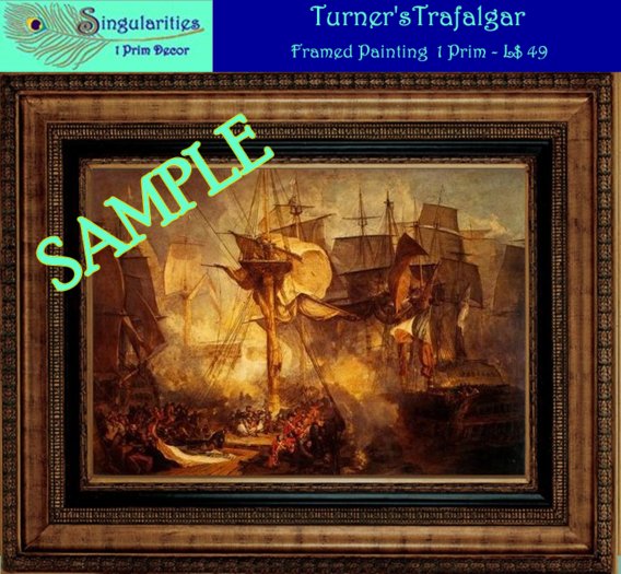 Framed Painting - Turner's Trafalgar, 1 Prim