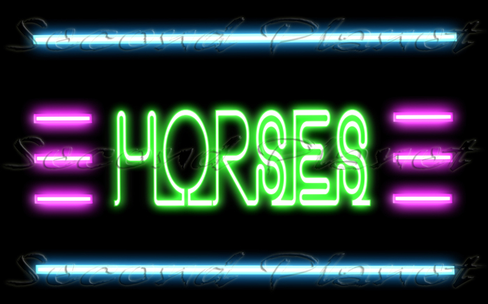 Neon 038 - HORSES TEXT 1 - ANIMATED & SIMPLE