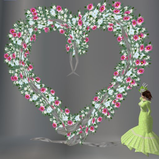 Multicolor Flower Sculpted Heart Tree