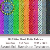 Glitter Knit Fabrics in Primary Colors