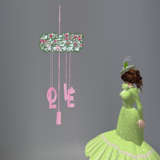 Multicolor Flower Sculpted Multicolor Love Windchime