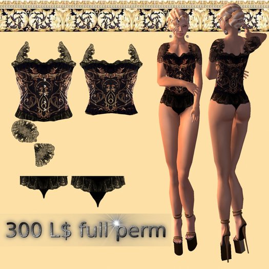 corset or noir dentelle