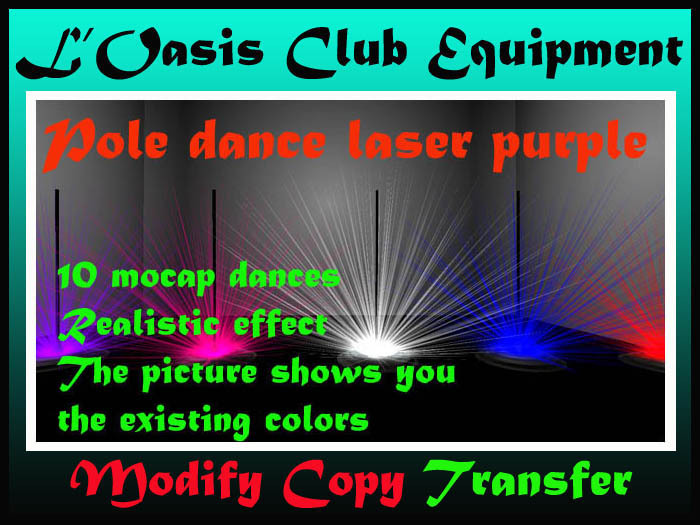 Pole dance laser rays  purple