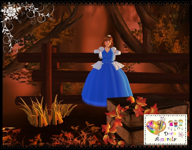 {**}DOCE AQUARELA{**}  Vestido Princesas *Cinderella* / Cinderella Princess Dress