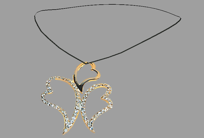 Necklace Double Heart