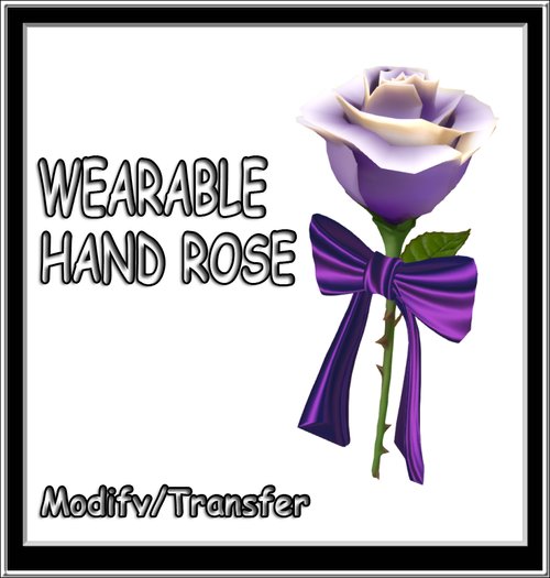 MP Single Rose for Right Hand ~ Purple White/Purple