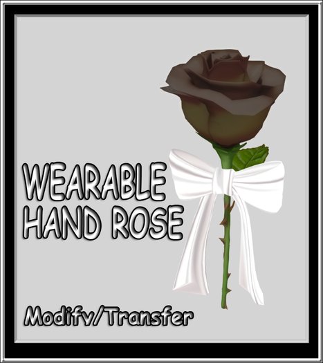 MP Single Rose for Right Hand ~ Black/White BOXED 