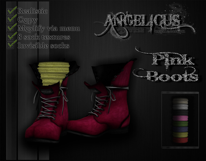 ::Angelicus Collection:: Boots Pink