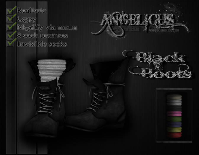 ::Angelicus Collection:: Boots Black